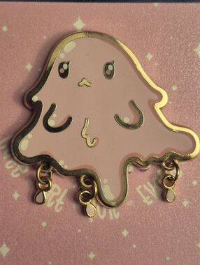 NattyCat Pins Slime Baby Enamel Pin In Gold